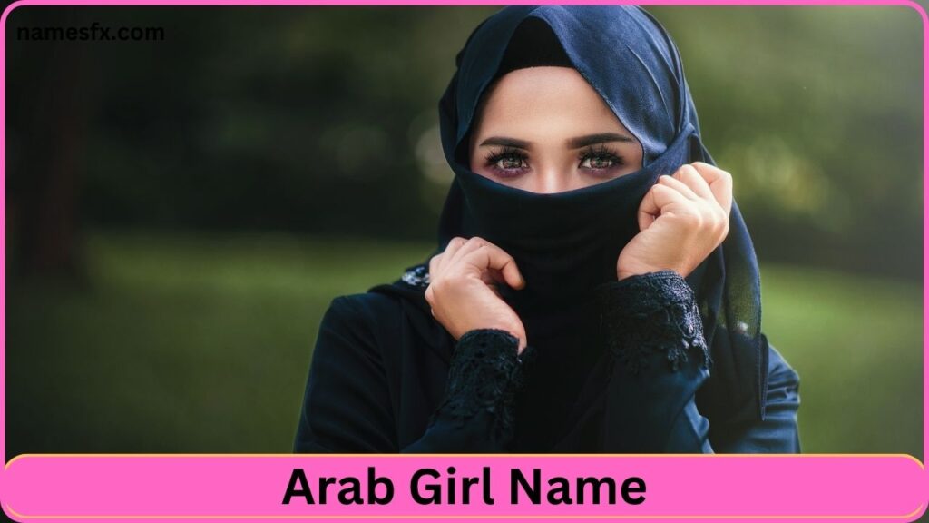 Arab girl in a black hijab