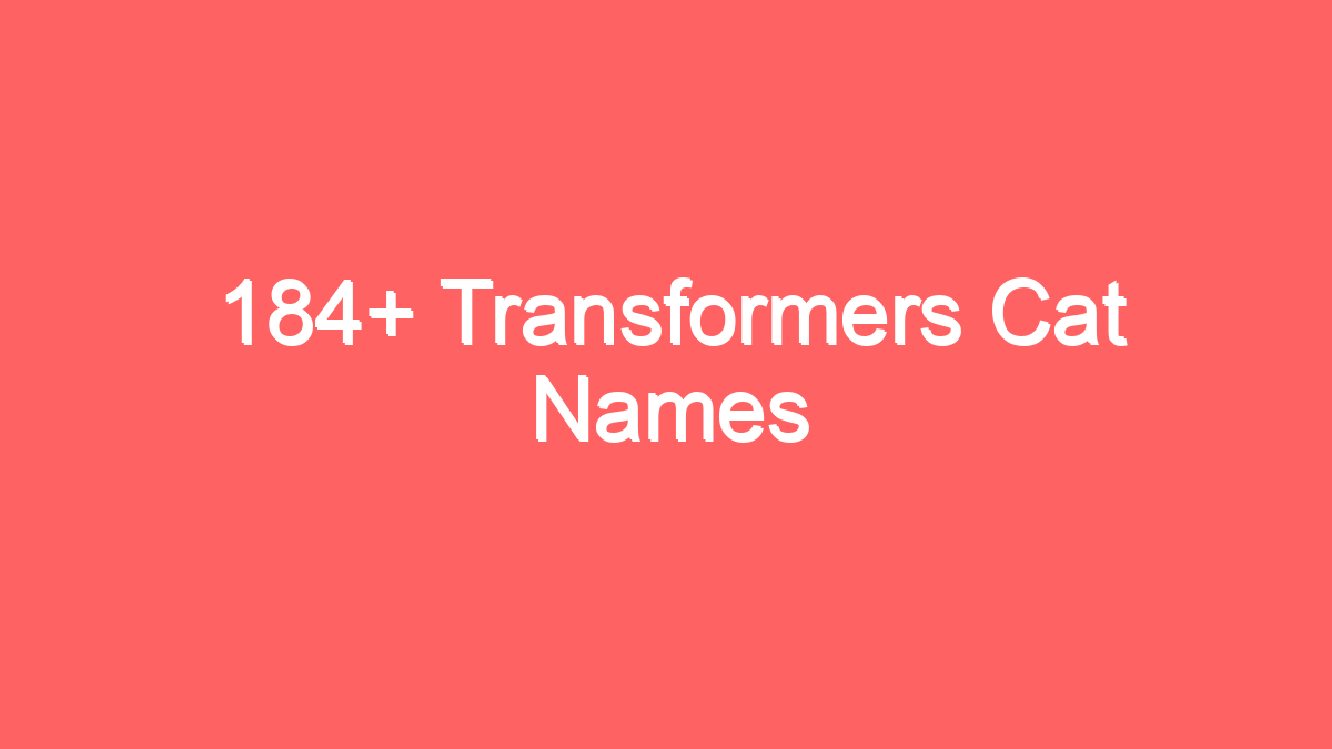 184 transformers cat names 3951
